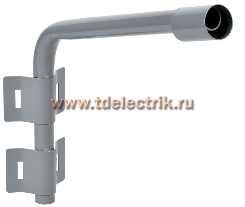 Фотография №1, Кронштейн КР-2 D=48 L=500 монтаж. лента 2 хомута серый IEK
