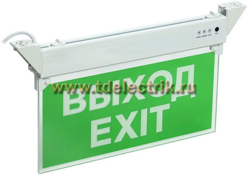 Фотография №1, Светильник авар. ССА 2101 3Вт 3ч ВЫХОД-EXIT IP20 IEK