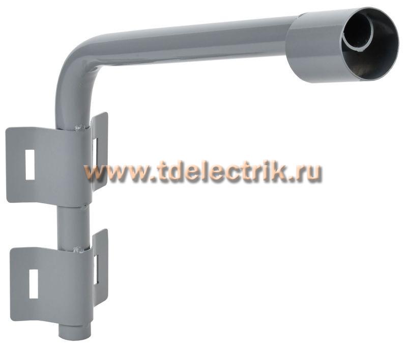 Фотография №1, Кронштейн КР-2 D=60 L=500 монтаж. лента 2 хомута серый IEK