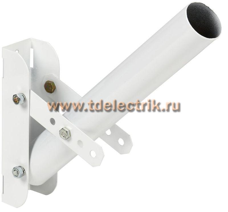 Фотография №1, Кронштейн КР-2М D=48 L=350 монтаж. лента рег. угол белый IEK