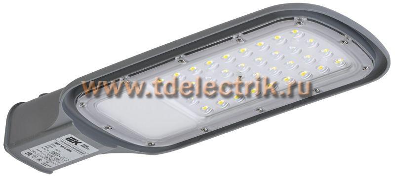Фотография №1, Светильник LED консольный ДКУ 1012-50Ш 5000К IP65 серый IEK