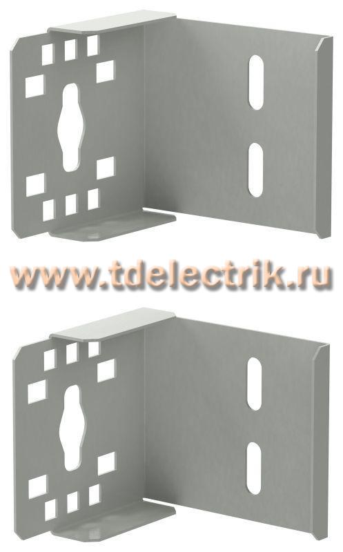 Фотография №1, ITK LINEA S Кронштейн для крепления вертикального кабель-оргорганайзера в зоне Zero-U серый (2шт/компл)
