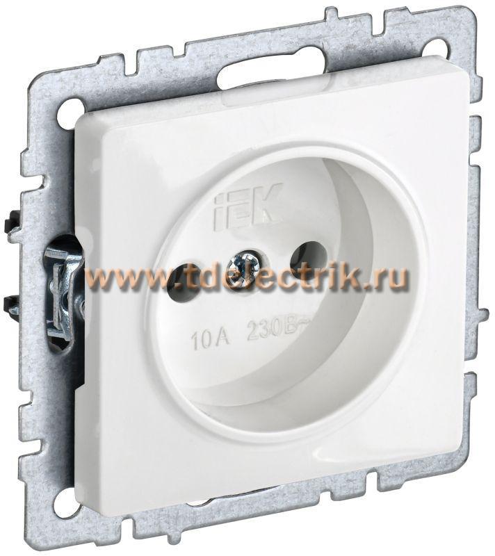 Фотография №1, BRITE Розетка без з/к/ш 10А РС10-1-0-БрБ бел. IEK