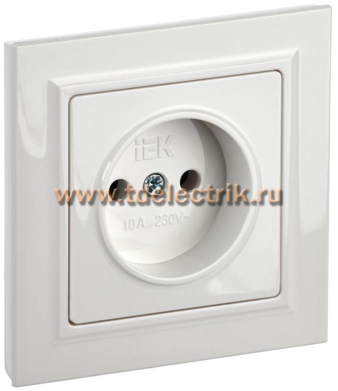 Фотография №1, BRITE Розетка без з/к/ш 10А в сб. РСР10-1-0-БрБ бел. IEK