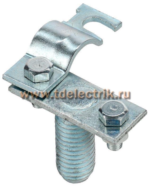 Фотография №1, Держатель пров. кругл. 8-10мм на изол. штангу оц. сталь IEK