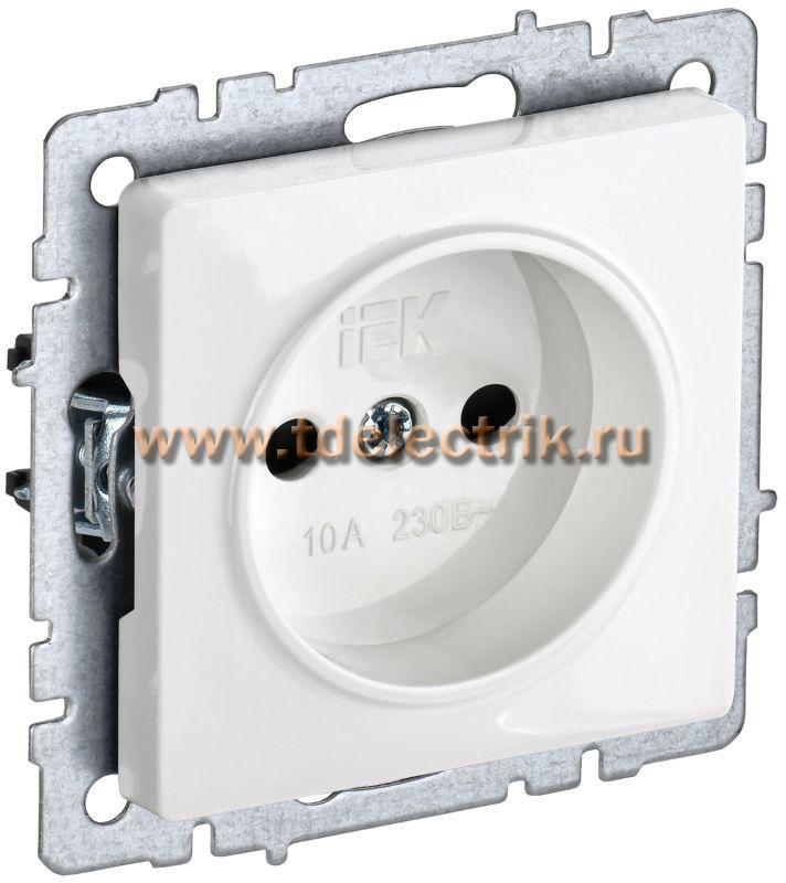 Фотография №1, BRITE Розетка без з/к с з/ш 10А РСш10-2-БрБ бел. IEK