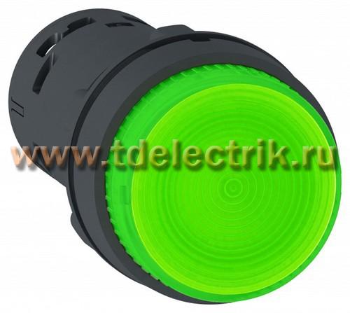 Фотография №1, Кнопка 22мм 230В зеленая с подсветкой