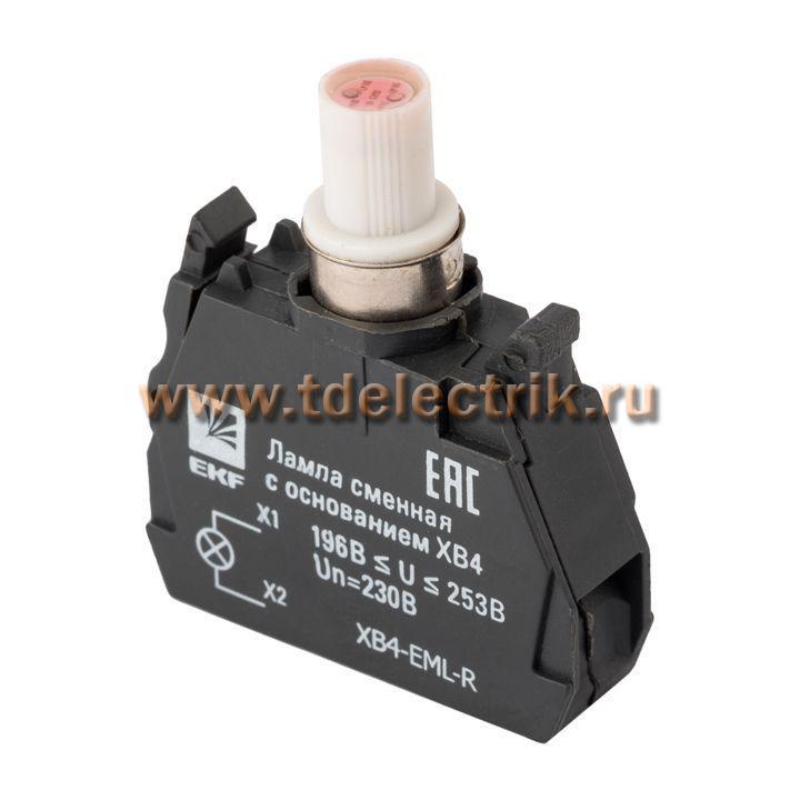 Фотография №1, Лампа сменная c основанием XB4 красная 230В EKF PROxima