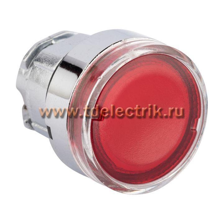 Фотография №1, Исполнительный механизм кнопки XB4 красный плоский  возвратный без фиксации, с подсветкой EKF PROxima