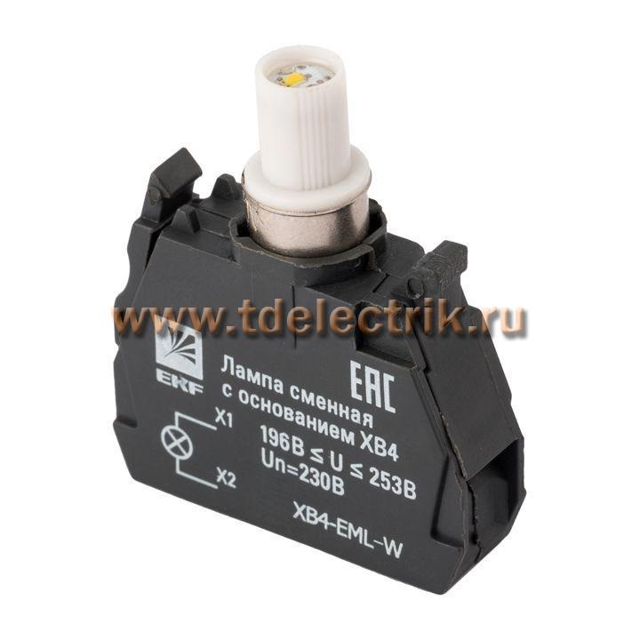 Фотография №1, Лампа сменная c основанием XB4 белая  230В EKF PROxima