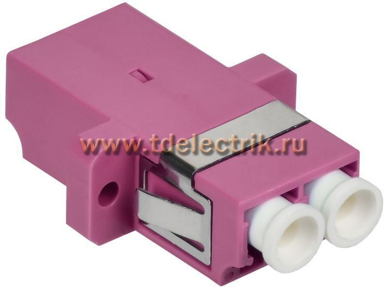 Фотография №1, Адаптер оптический проходной LC-duplex OM4 UPC