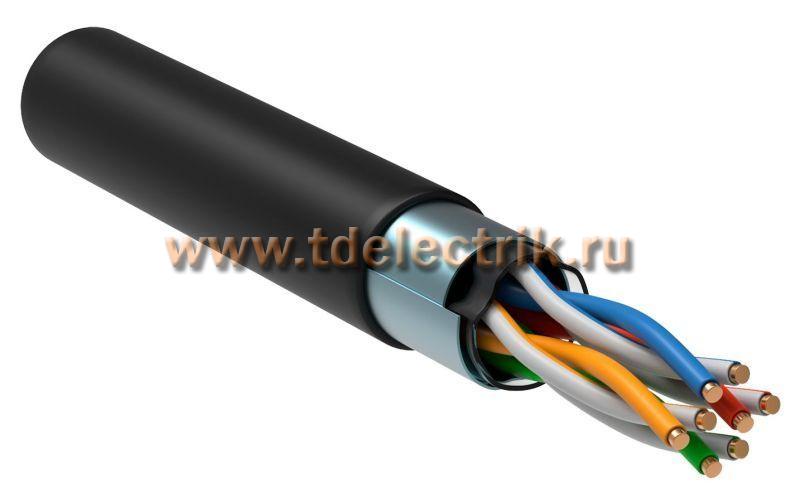 Фотография №1,  Витая пара F/UTP кат.5E 4х2х24AWG solid LDPE черный (305м)