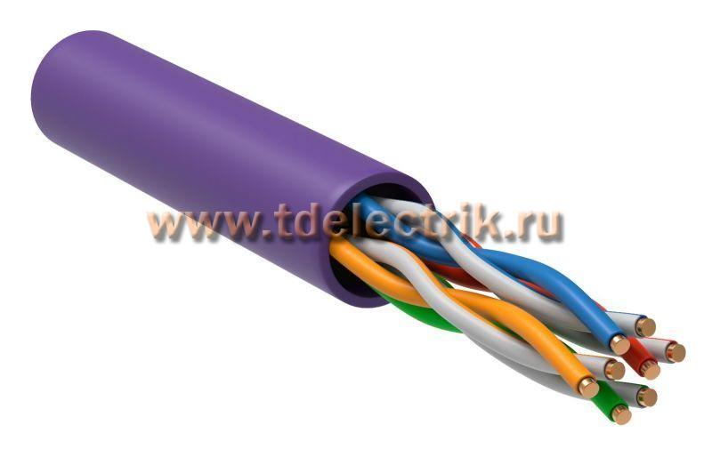 Фотография №1,  Витая пара U/UTP кат.5E 4х2х24AWG solid LSZH нг(А)-HF фиолетовый (305м)