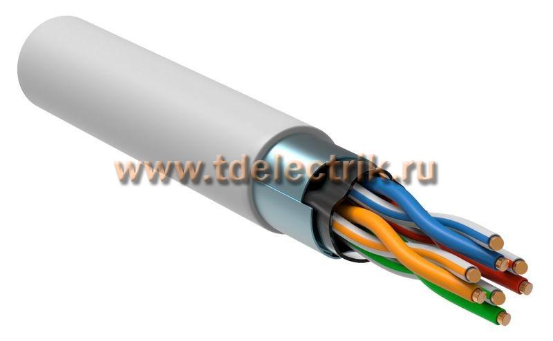 Фотография №1,  Витая пара F/UTP кат. 5E 4х2х24AWG solid PVCLS нг(А)-LSLTx белый (305м) РФ