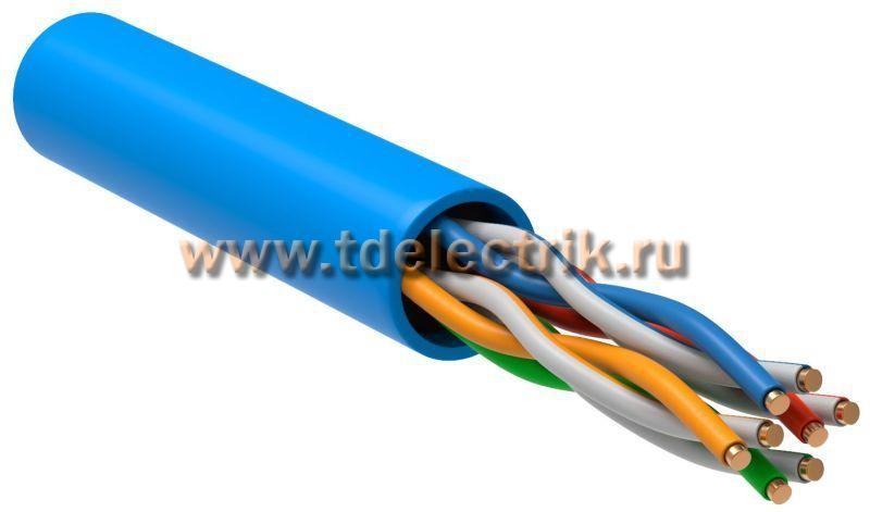 Фотография №1,  Витая пара U/UTP кат.5E 4х2х24AWG solid PVC синий (305м)