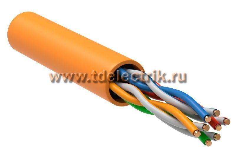 Фотография №1,  Витая пара U/UTP кат.5E 4x2х24AWG solid LSZH нг(А)-HF оранжевый (305м)