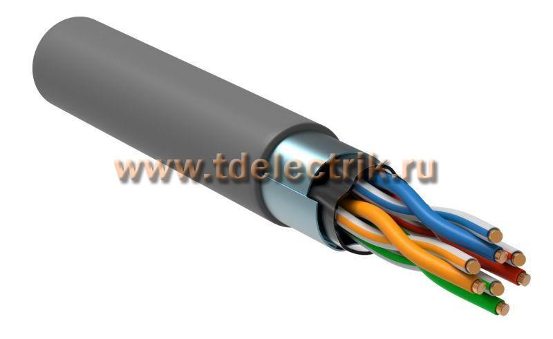 Фотография №1,  Витая пара F/UTP кат.5E 4х2х0,52 solid LSZH нг(А)-HF серый (305м) РФ/Т
