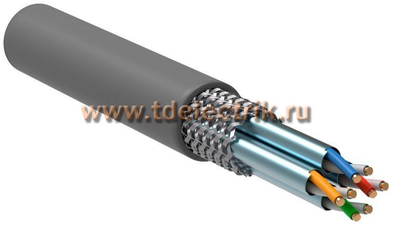 Фотография №1,  Витая пара S/FTP кат.6A 4х2х23AWG solid PVC серый (305м)