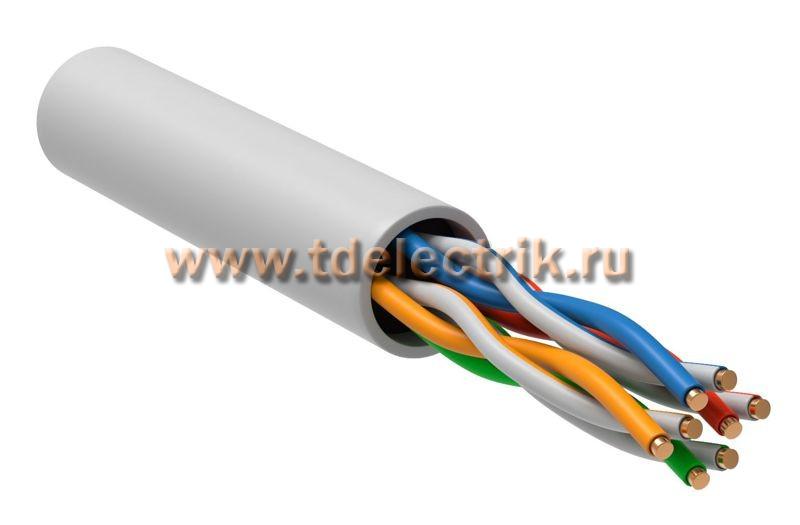 Фотография №1,  Витая пара U/UTP кат.5E 4х2х0,52 solid PVCLS нг(А)-LSLTx белый (305м) РФ/Т