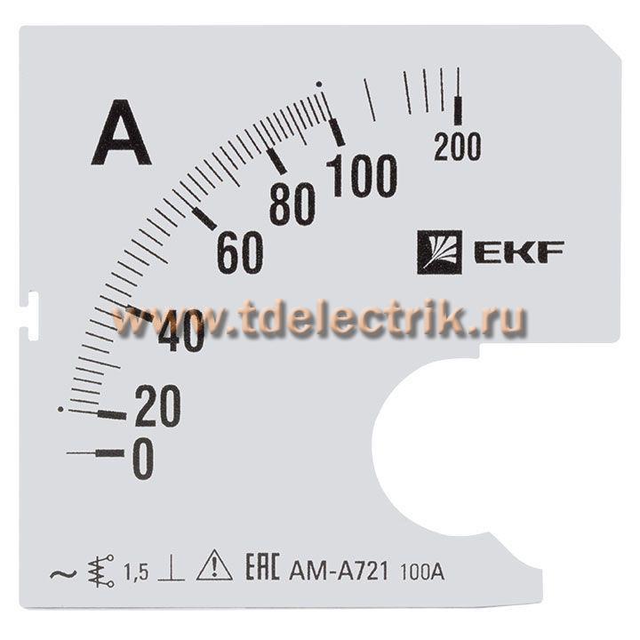 Фотография №1, Шкала сменная для A721 100/5А-1,5 EKF PROxima