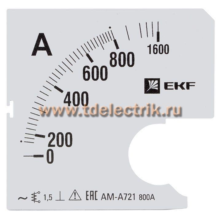 Фотография №1, Шкала сменная для A721 800/5А-1,5 EKF PROxima