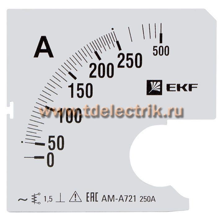 Фотография №1, Шкала сменная для A721 250/5А-1,5 EKF PROxima