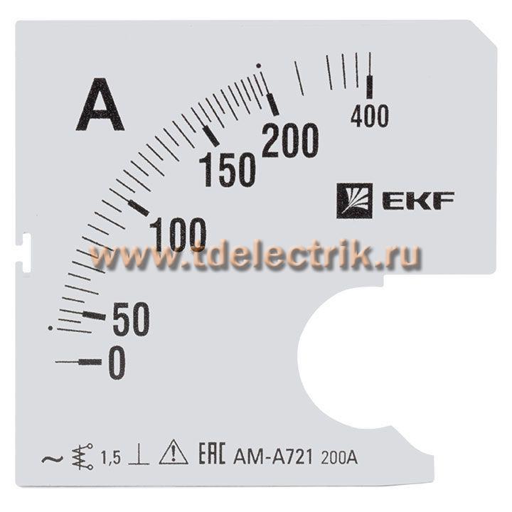 Фотография №1, Шкала сменная для A721 200/5А-1,5 EKF PROxima