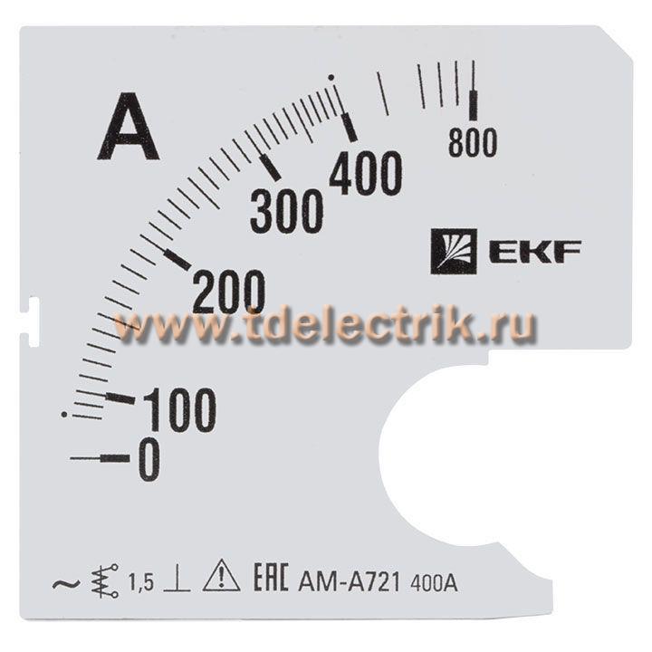Фотография №1, Шкала сменная для A721 400/5А-1,5 EKF PROxima