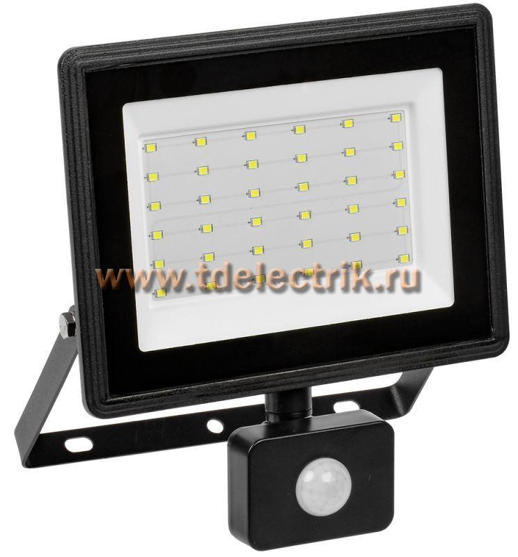 Фотография №1, Прожектор СДО 06-50Д светодиодный черный с ДД IP54 6500K IEK