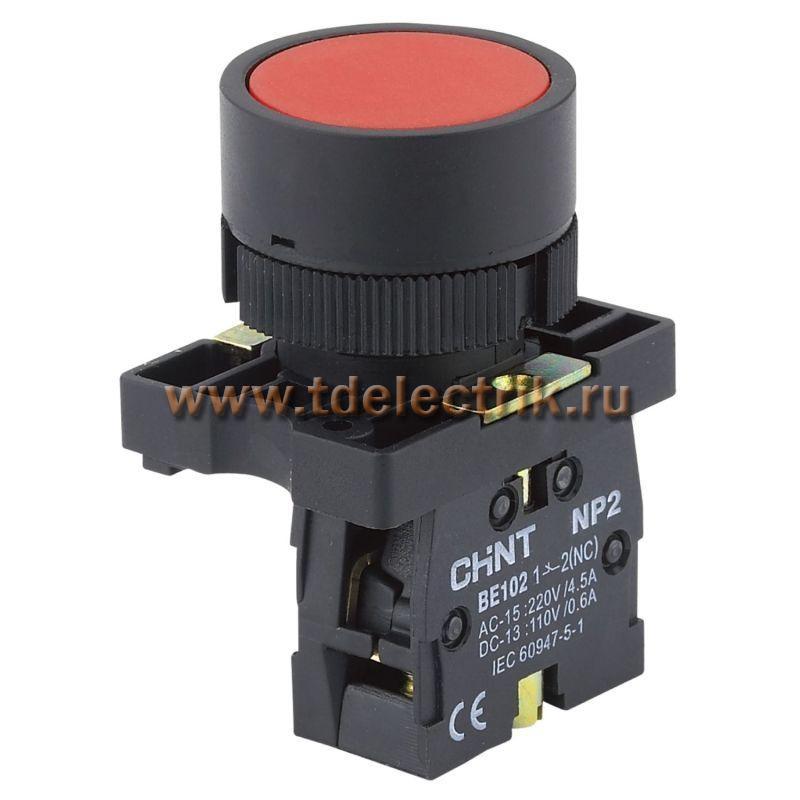 Фотография №1, Кнопка управления NP2-EA45 без подсветки красная 1НО+1НЗ IP40 (R)