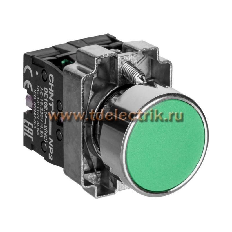 Фотография №1, Кнопка управления NP2-BA31 без подсветки зеленая, 1НО, IP40 (R)