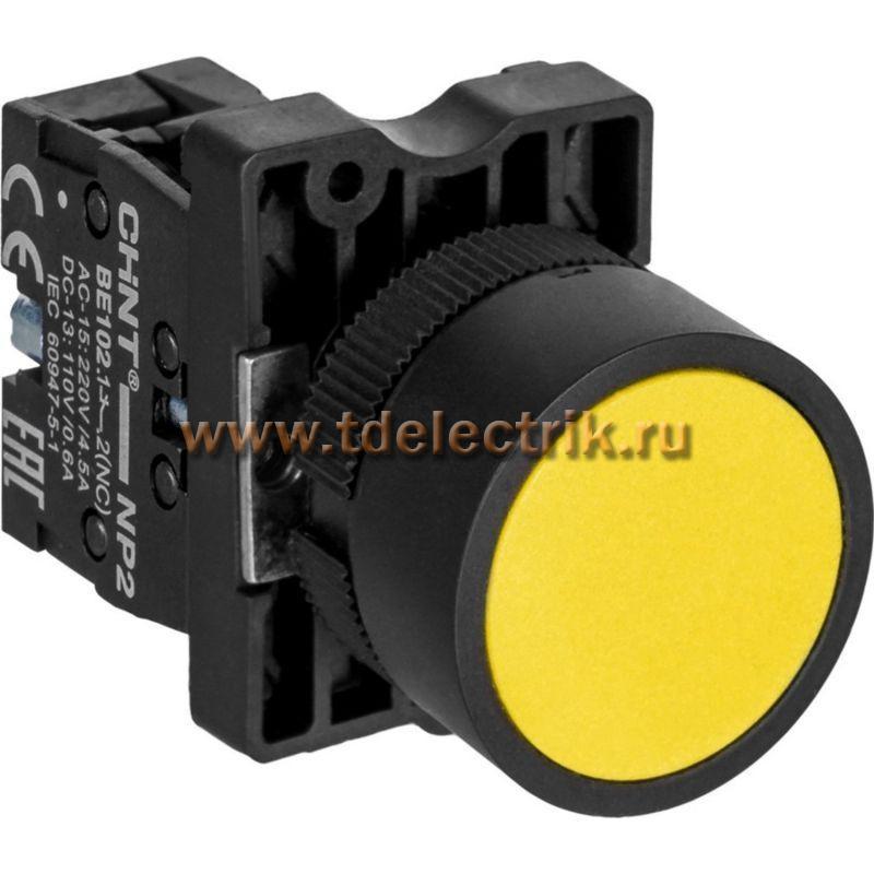 Фотография №1, Кнопка управления NP2-EA51 без подсветки желтая 1НО, IP40 (R)