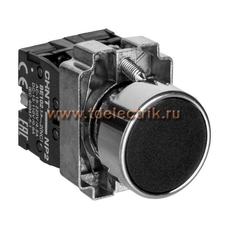 Фотография №1, Кнопка управления NP2-BA25 без подсветки черная, 1НО+1НЗ, IP40 (R)