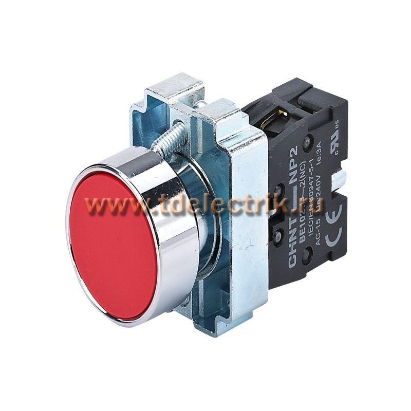 Фотография №1, Кнопка управления NP2-BA42 без подсветки красная 1НЗ IP40 (R)(CHINT)