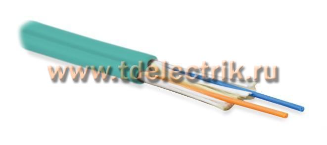 Фотография №1, Hyperline FO-D2-IN-503-2-LSZH-AQ Кабель волоконно-оптический 50/125 (OM3) многомодовый, 2 волокна, duplex, zip-cord, плотное буферное покрытие (tight buffer) 2.0 мм, для внутренней прокладки, LSZH, нг(А)-HF, –40°C – +70°C, аква