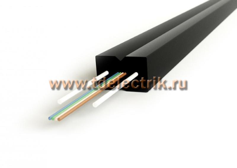 Фотография №1, Hyperline FO-FTTH-IN-9S-2-LSZH-BK Кабель волоконно-оптический 9/125 (SMF-28 Ultra) одномодовый, 2 волокна, самонесущий, со свободно уложенными волокнами (FTTH), гибкий, для внутренней прокладки, LSZH, –40°C – +70°C, черный