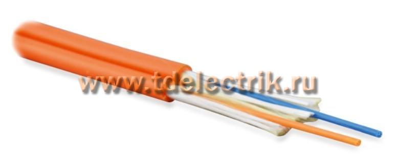 Фотография №1, Hyperline FO-D3-IN-50-2-HFLTx-OR Кабель волоконно-оптический 50/125 (OM2) многомодовый, 2 волокна, duplex, zip-cord, плотное буферное покрытие (tight buffer) 3.0 мм, для внутренней прокладки, HFLTx, –40°C – +70°C, оранжевый
