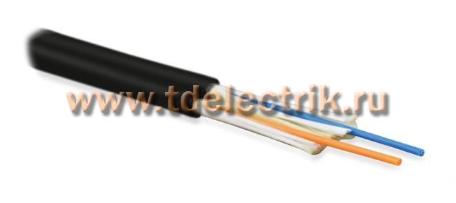 Фотография №1, Hyperline FO-D2-IN-503-2-LSZH-BK Кабель волоконно-оптический 50/125 (OM3) многомодовый, 2 волокна, duplex, zip-cord, плотное буферное покрытие (tight buffer) 2.0 мм, для внутренней прокладки, LSZH, нг(А)-HF, –40°C – +70°C, черный