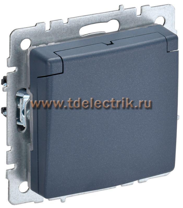 Фотография №1, BRITE Розетка с з/к/ш с кр. 16А IP20 РСбш10-3-БрМ мар. IEK