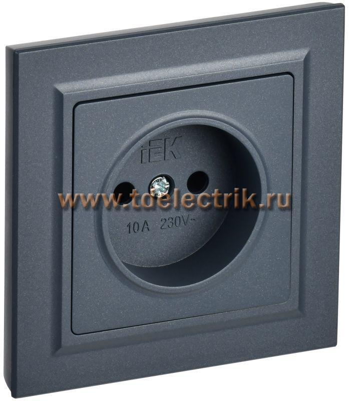 Фотография №1, BRITE Розетка без з/к/ш 10А в сб. РСР10-1-0-БрМ мар. IEK