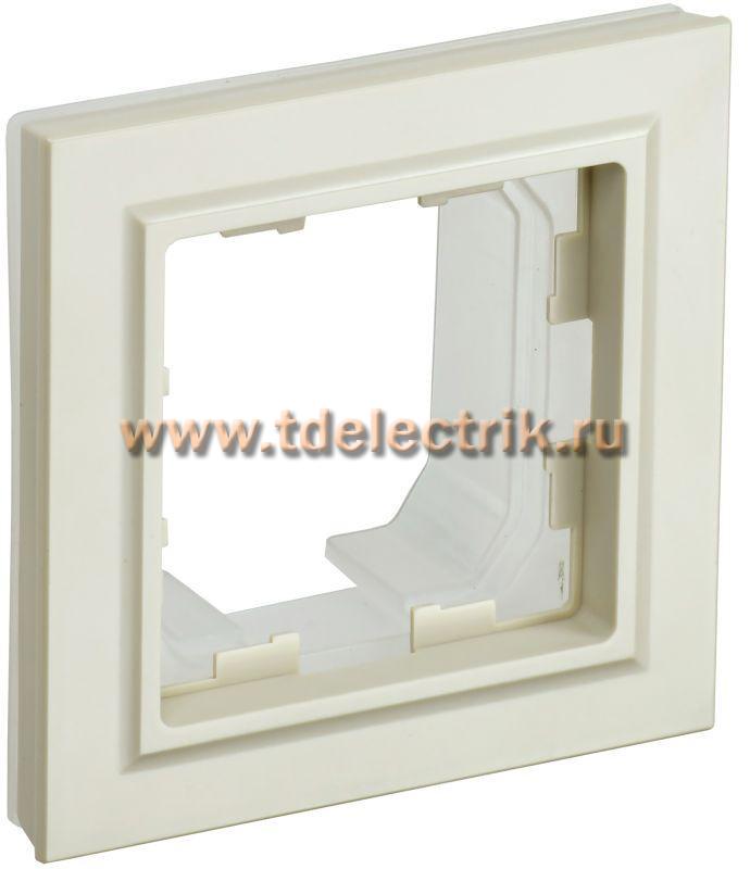 Фотография №1, BRITE Рамка 1-мест. IP44 РУ-1-БрКр-44 беж. IEK