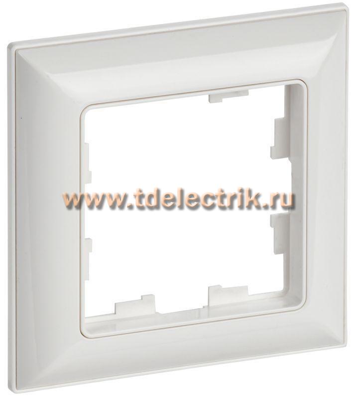 Фотография №1, BRITE Рамка 1-мест. РУ-1-Бр бел./бел. IEK
