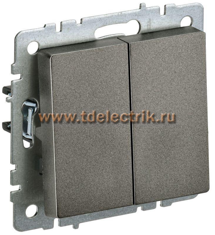 Фотография №1, BRITE Выключатель 2-кл. 10А ВС10-2-0-БрТБ бр. IEK