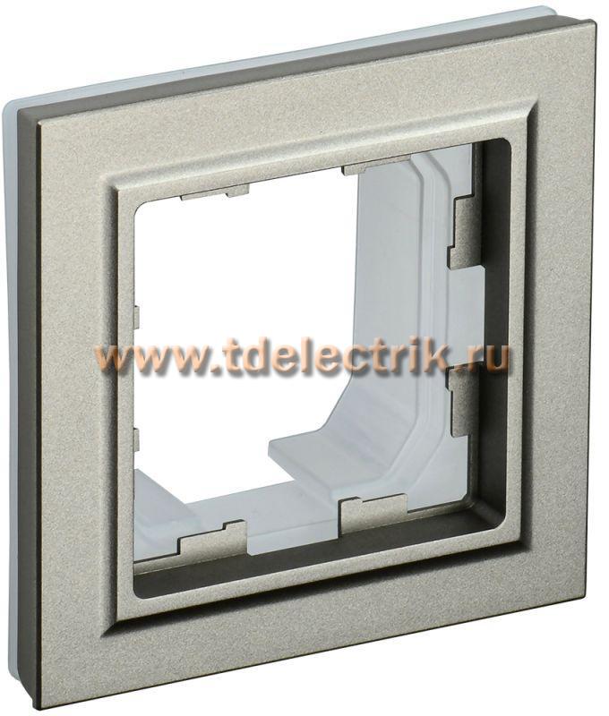 Фотография №1, BRITE Рамка 1-мест. IP44 РУ-1-БрШ-44 шамп. IEK