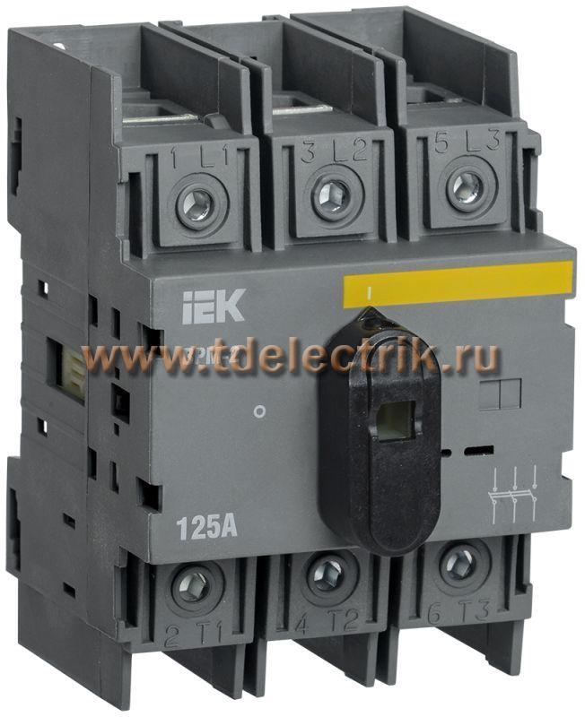 Фотография №1, Выключатель-разъединитель модульный ВРМ-2 3P 125А IEK