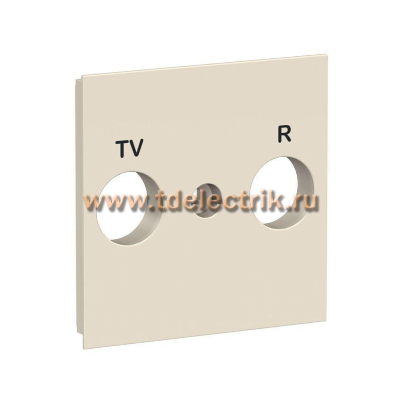 Фотография №1, UNICA NEW ЛИЦЕВАЯ ПАНЕЛЬ TV/FM розетки, бежевый