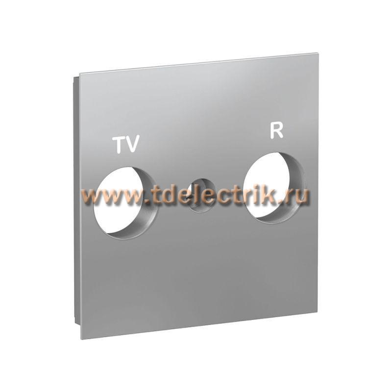 Фотография №1, UNICA NEW ЛИЦЕВАЯ ПАНЕЛЬ TV/FM розетки, алюминий