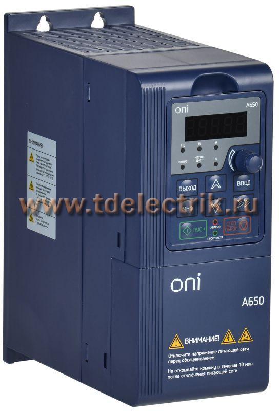 Фотография №1, Преобразователь частоты A650 380В 3Ф 1,5кВт 4,2А M ONI