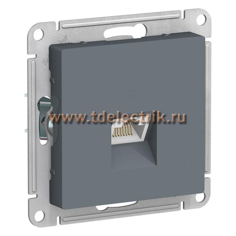 Фотография №1, ATLASDESIGN Розетка компьютерная RJ45  кат. 6A  механизм  грифель