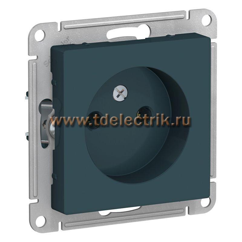 Фотография №1, ATLASDESIGN Розетка без заземления без шторок  16А  механизм  изумруд